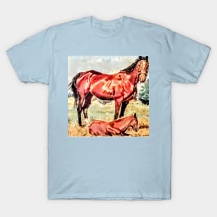 Mare and foal 1 T-Shirt